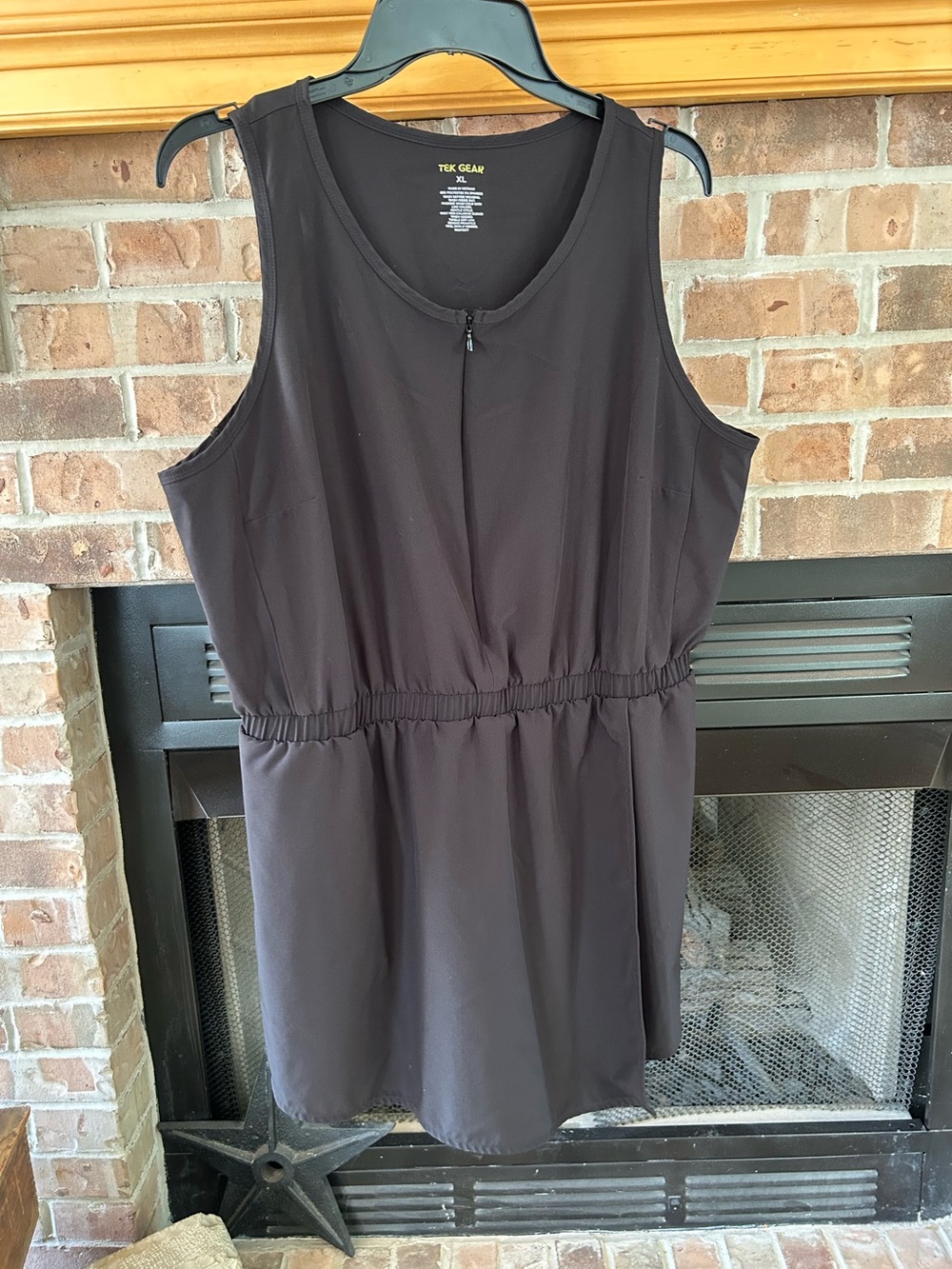 tek gear Black Sleeveless Elastic-Waist Active Romper
